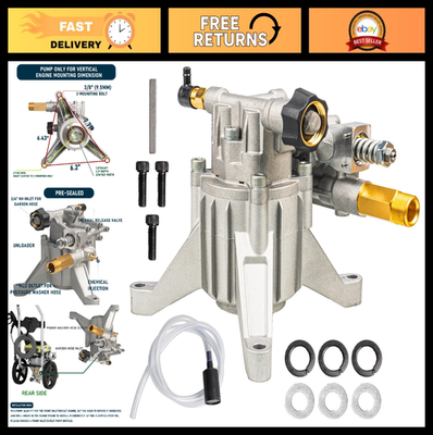 #ad 7 8quot; Shaft Vertical Pressure Washer Pump 3400PSI 2.5GPM Replacement for Power Wa $101.19