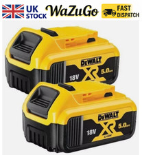 2x Genuine DEWALT DCB184 18V XR 5.0Ah Li-Ion Slide Battery Twin Pack