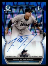 2023 Bowman Chrome #CPA-TM Torin Montgomery Auto Blue RayWave Refractor #148/150