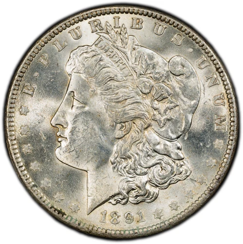 1891 (P)  Morgan Silver Dollar - PCGS GOLD SHIELD MS62 - BETTER DATE BEAUTY!