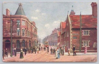 North End Croydon Tram & Pub Postkarte; Tuck ''Oilette'' 7269; gebraucht 1911
