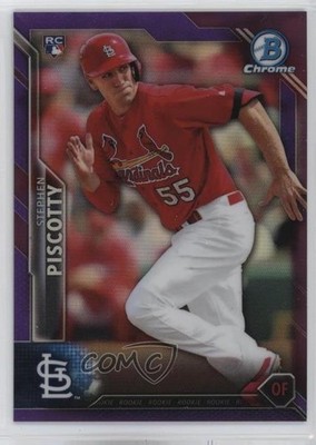 2016 Bowman Chrome Purple Refractor 49/250 Stephen Piscotty #48 Rookie RC 0ty6