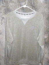 VICTORIA'S SECRET PINK VELOUR SWEATSHIRT SIZE LARGE ... WOW  