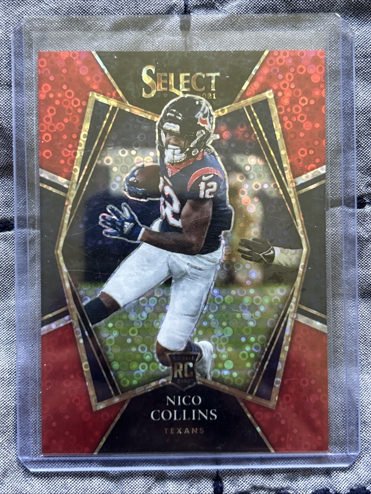 2021 Panini Select #169 Nico Collins Red Disco RC /49 Texans