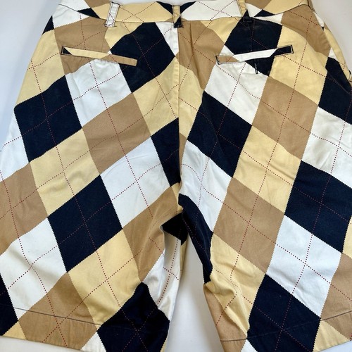Loudmouth Golfshorts Herren 36 Braun Argyle Geometrisch Golf Preppy Chino Retro - Bild 3 von 11