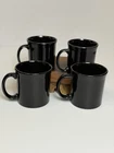 4 HLC Fiesta Ware D Handle Coffee Java Mugs Cup USA Homer Laughlin Slate Black