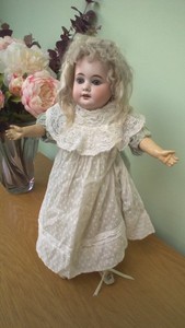 Poupée Ancienne Bisque 20 Cm - Tête Signée Alberta's S Molds - Articulée