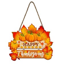 Thanksgiving Pumpkin Door Sign - Rustic Wall Art one size,