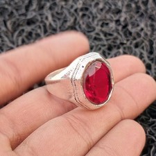 Garnet Ring 925 Sterling Silver Ring Handmade Jewelry Gift's Men's Ring B100