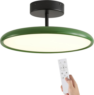Vintage LED Dimmable Nordic Flushmount Ceiling Light with Remote Control
