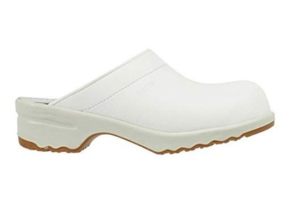 Sanita Duty Nitril Clogs 1080 Weiß offene Ferse Leder Größe 47