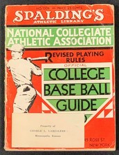 Baseball Literature / COLLEGE BASE BALL GUIDE Containing Official Rules as 1st