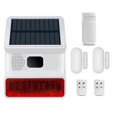 Solar Wireless Home Security DIY burglar Alarm system, House Garage Shed Alarm