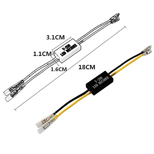 4 Pcs Motorcycle LED Turn Signal Decoder Load Resistors, 10W 10Ω Flash Fix - Picture 3 of 7
