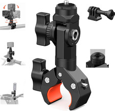 Bike Motorcycle Handlebar Camera Clamp Mount for Action Cameras 1/4 In