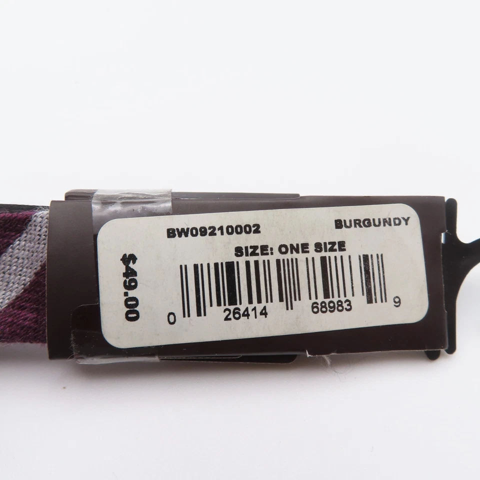 Pajarita Negra Marrón Roja Gris Rayas 2.5" Ancho Pre Corbata Lana Seda Nueva Foto 4 de 4