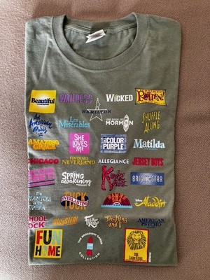 Broadway Cares Collection Broadway shows T-Shirt (Small) excellent condition
