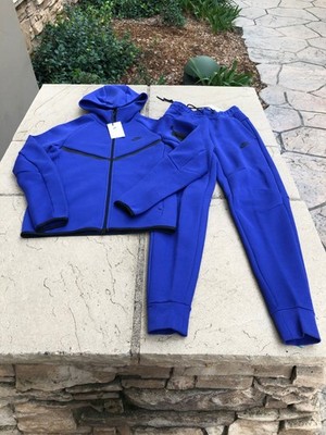 Men's XS Nike Tech Fleece SET Hoodie Jacket Pants Joggers Deep Night Blue 