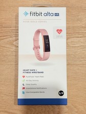 Fitbit Alta HR Activity Tracker - Size S - Rose Gold - NEW SEALED