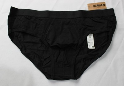 Intimissimi Men's Exposed Elastic Soft Stretch Cotton Briefs DH3 Black XXL NWT