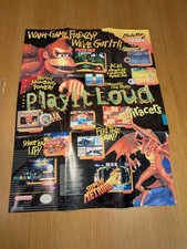 PLAY IT LOUD Nintendo Poster Insert 1994 Super Nintendo SNES P-GP-SNS-USA-4 