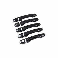 Fit For Toyota RAV4 2009-2012 Carbon Fiber Exterior Side Door Handle Cover Trim