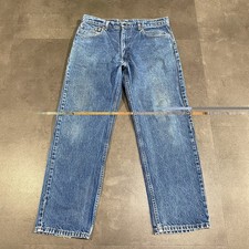 Vintage 70s 80s Levi's 505 Jeans Blue Denim Tagged 36x30 34x28.5 USA