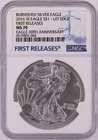 2016-W Burnished America Silver Eagle First Releases NGC MS70 (B3397)