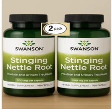 2 Pack Stinging Nettle Root (Urtica Dioica) 500 mg Prostate Urinary Tract Health