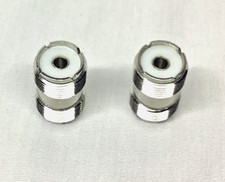 2Pcs UHF SO-239 Female to Female Coupler RF Adapter Barrel Connector PL-259 Plug