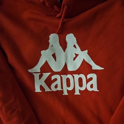 KAPPA MENS SMALL PULLOVER HOODIE RED