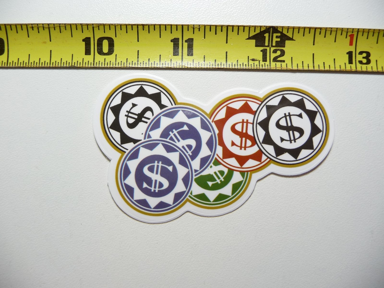 Casino Poker Chips Gambling Sticker Decal for Travel Holiday