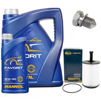 MotoröL Filter Set Mannol 15W50 Api 6 Liter + Schraube FüR Audi Tt Seat Vw 3.2