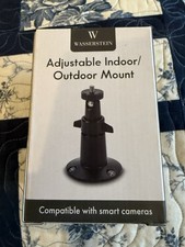 Wasserstein Adjustable Indoor/Outdoor Security Metal Wall Mount Black