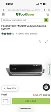 FoodSaver FM2000 Vacuum Sealer Machine with Bags - Black