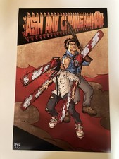 ASH WILLIAMS CHAINSAW MAN EVIL DEAD ARMY OF DARKNESS 11x17 Print NEW!