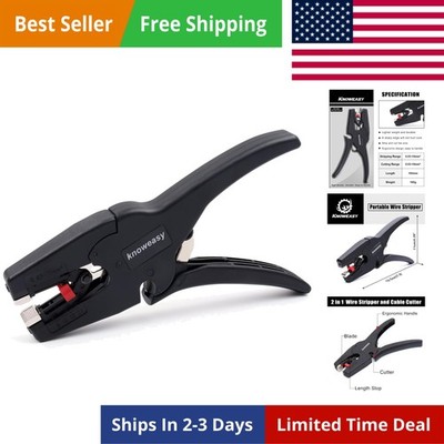 Wire Stripper, Wire Stripper Tool with Cutter and 2 in 1 Wire Stripping Tool ...