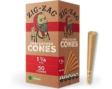 Pre Rolled Cones 1 1/4 Size 50 Pack Unbleached Slow Burning Pre Rolled Cones...