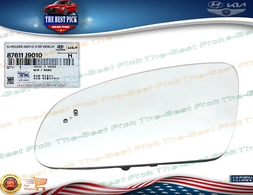 ⭐OEM⭐Hyundai Kona 2018-2023 Mirror GLASS & Holder Left DRIVER Side BSD + HEATED