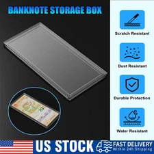 Whole Bundle of Us Dollars Protective Box Banknote Display Collect Hard Plastic-