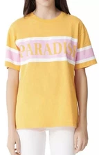 Maje Tara Paradise Color-Blocked Graphic Soft Cotton Tee Multicolor Size 0/US XS