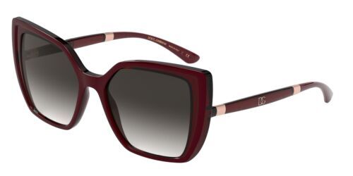 NEW DOLCE&GABBANA DG6204 501/75 BLACK RED RECTANGLE  display picture 2