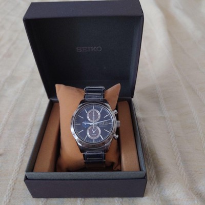 Seiko+Solar+Men%27s+Black+Watch+-+V172-0AP0 for sale online | eBay