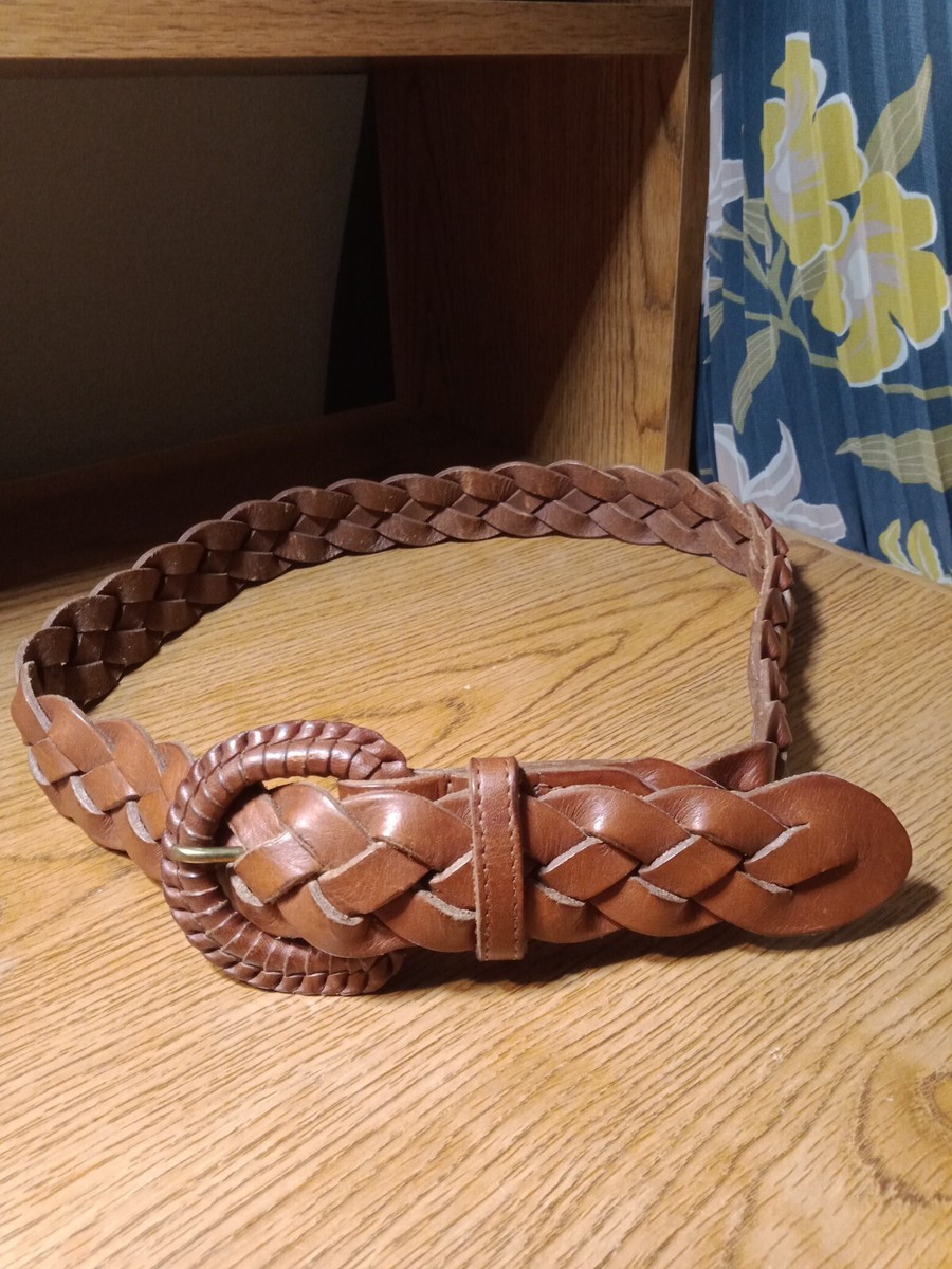 Zele Brown Leather Handbraided Women display picture 3