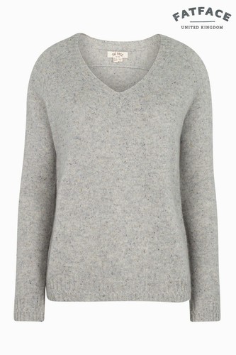 Fat Face Grey Charlotte Cashmere Jumper 
