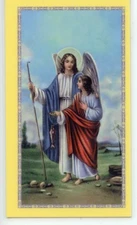 ST. RAPHAEL - Laminated  Holy Cards.  QUANTITY 25 CARDS