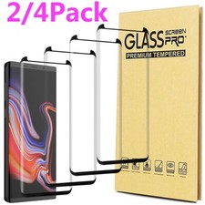 2/4 For Samsung Galaxy Note9 Case Friendly Clear Tempered Glass Screen Protector