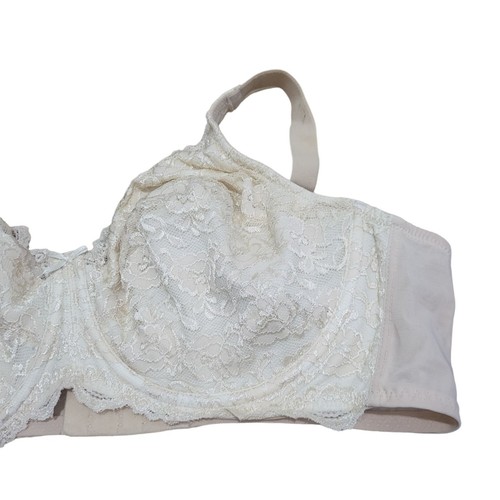 Leading Lady Bra 44D Womens Cream Lace Underwired Full Coverage Adjustable Strap - Picture 3 of 6