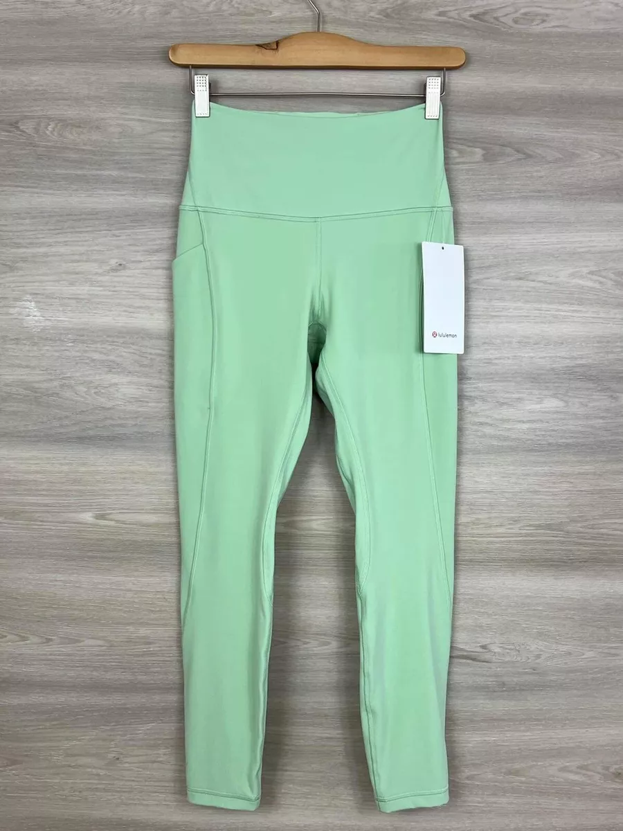 Lululemon Align Pant 25” with Pockets Double Lined Size 6 Creamy Mint CRMM  26648