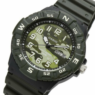 Casio Men's Analog Quartz Watch with Resin Strap, Green (MRW220HCM-3BV)
